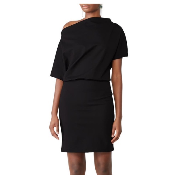 Black stretch off the shoulder dress- good condition & super comfortable! - Picture 5 of 5